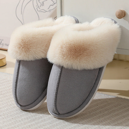 Women's Suede Cotton Slippers